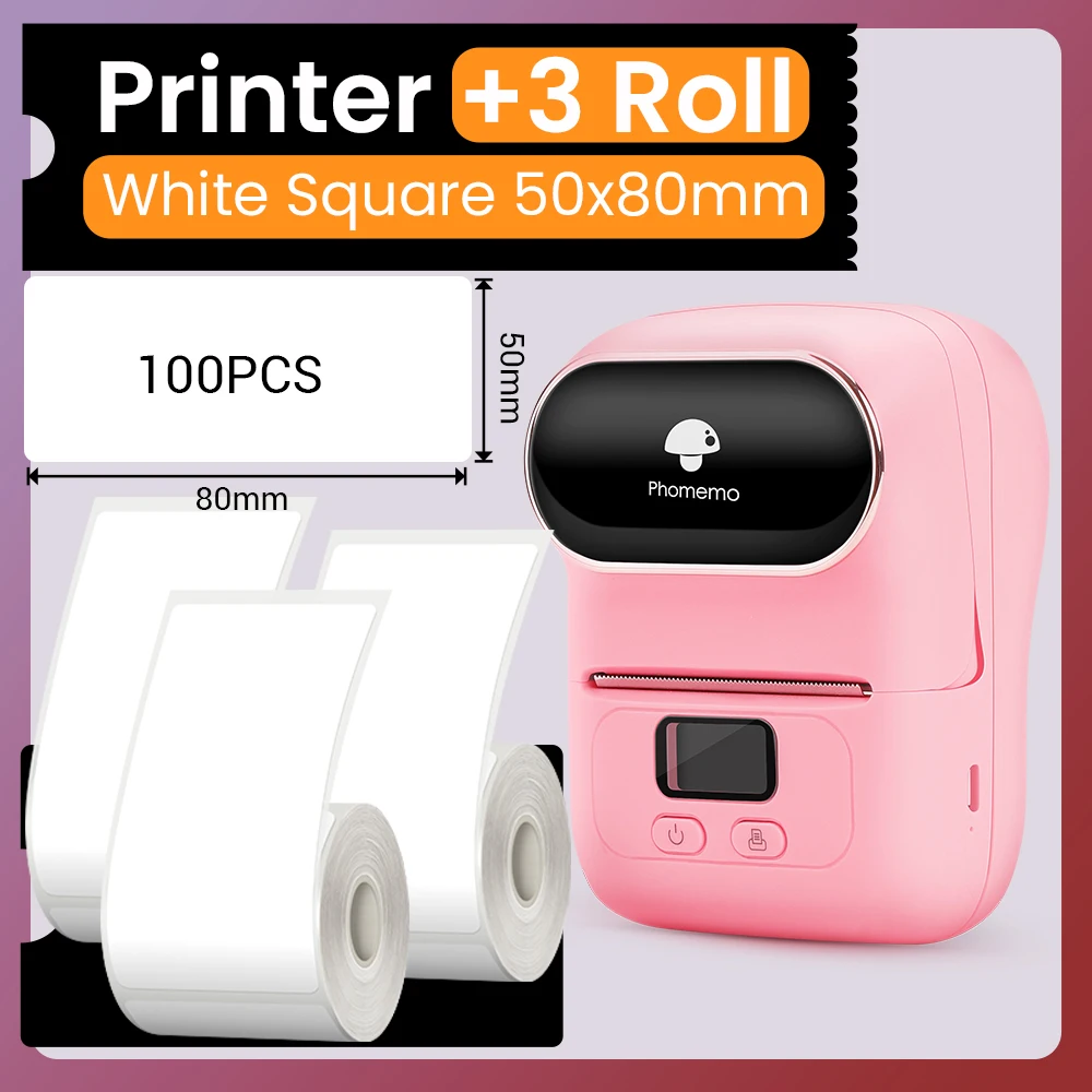 best instant printer for iphone Phomemo M110 Address Label Maker for Mailing Portable Label Sticker Barcode Printer for Clothing Self-adhesive Label Printer phone mini printer Printers