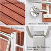 Folding Shower Seat and Bench Wall Mounted Shower Stool Collapsible for Inside Shower Bathroom Bathtub 350lb Capacity Teak Wood 3