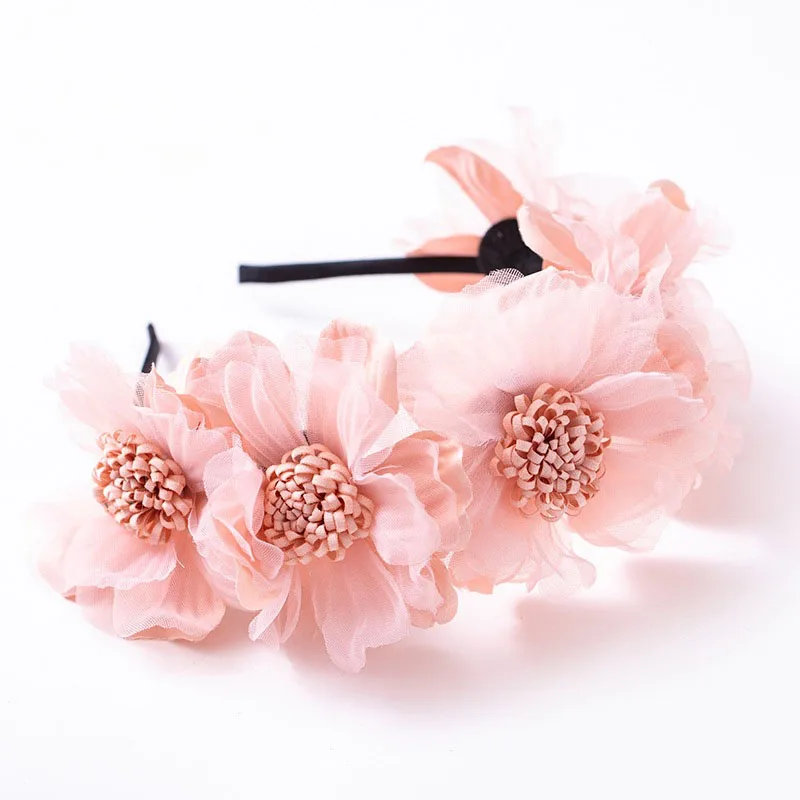 Fashion Flower Wreath Headband Baby Girls Headwraps Newborn Photography Props Gift Hair Bands Headwear Children Hair Accessories
