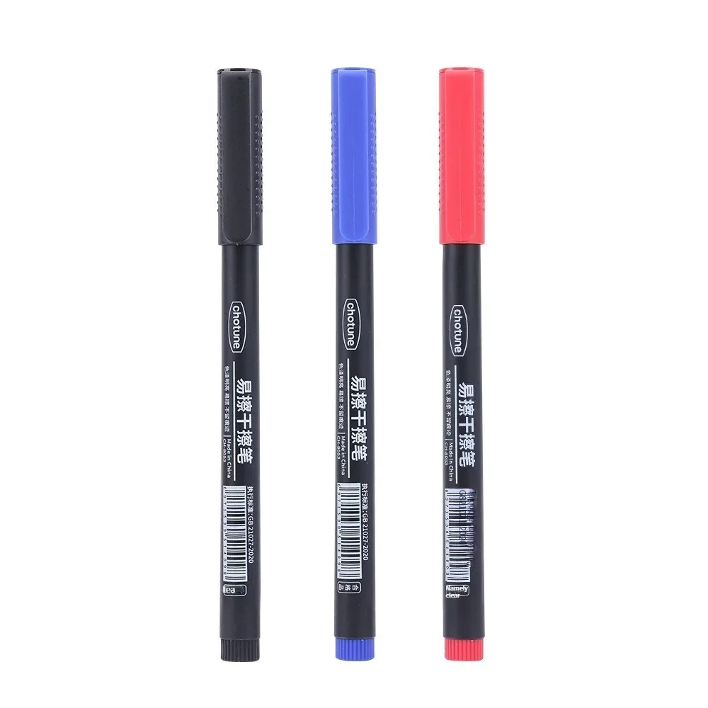 3 Colors 0.5mm Dry Erase Markers Erasable Whiteboard Marker Pen Office School White Board Art Marker Stationery Extra Fine Tip color marker pens pen marker marker pens whiteboard pens dry erase markers