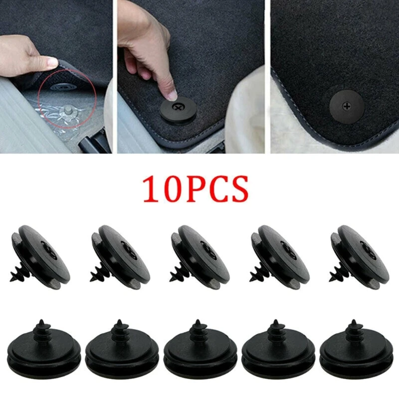 

10pcs Universal Car Floor Mat Clips Retention Holders Grips Carpet Fixing Clamps Buckles Anti Skid Fastener Retainer Resistant