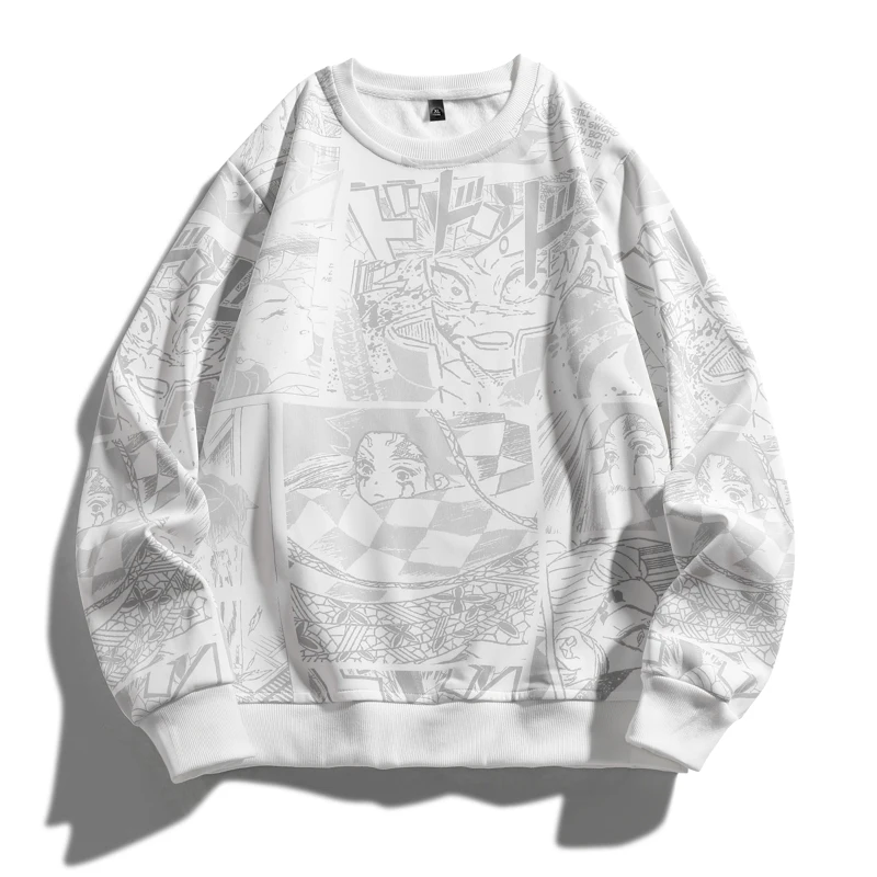 Demon Killer Hoodie Japanese Anime Plus Size 6XL 7XL 8XL Men's and Women's Round Neck Harajuku Casual Long-sleeved T-shirt 5