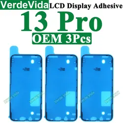 VerdeVida Premium Screen Display Adhesive Set - Waterproof Glue Stickers with Frame Seal (3 Pieces) (3pcs 13 Pro)