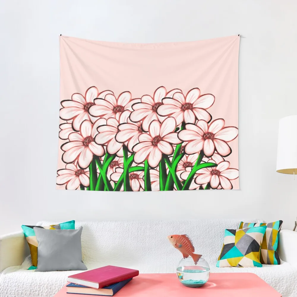 

Flowers in Peace in pink Tapestry On The Wall Korean Room Decor Bedrooms Decorations Bedroom Decor Aesthetic Tapestry