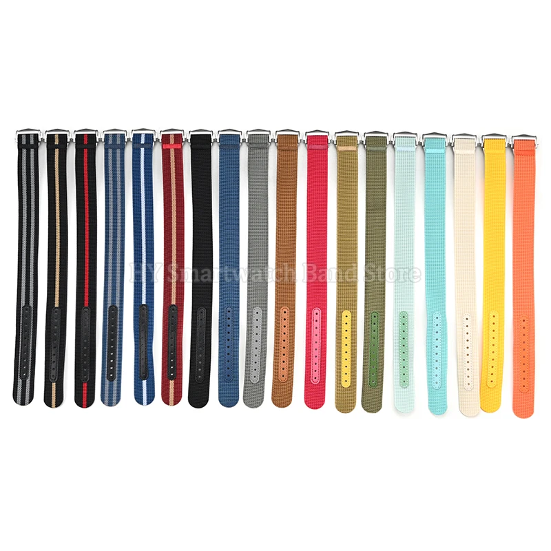 Waterproof Nylon Canvas Watch Strap with Folding Buckle - Universal Sport Wrist Band