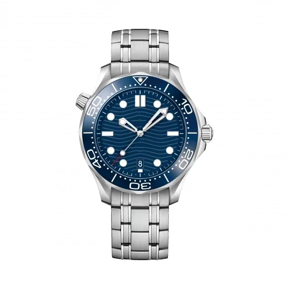 

Luxury New Mens Watch Rubber Mechanical Automatic Black Blue Ceramic Fashion Watches
