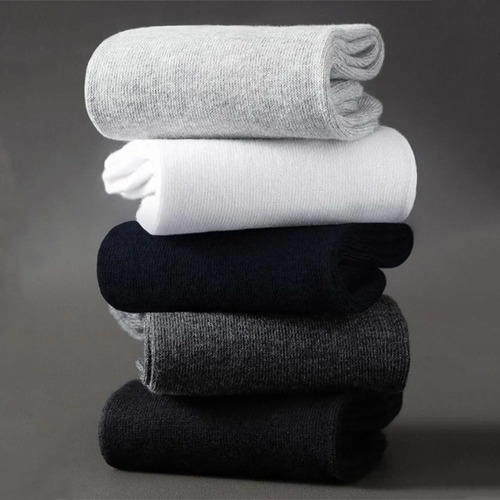 Calzini Caldi Da Uomo Invernali, Emooqi 5 Paia Uomo Calzini Di Comodi Cotone Casual Classici Traspiranti Termici Leggere Taglia 39 49 - Foto 10