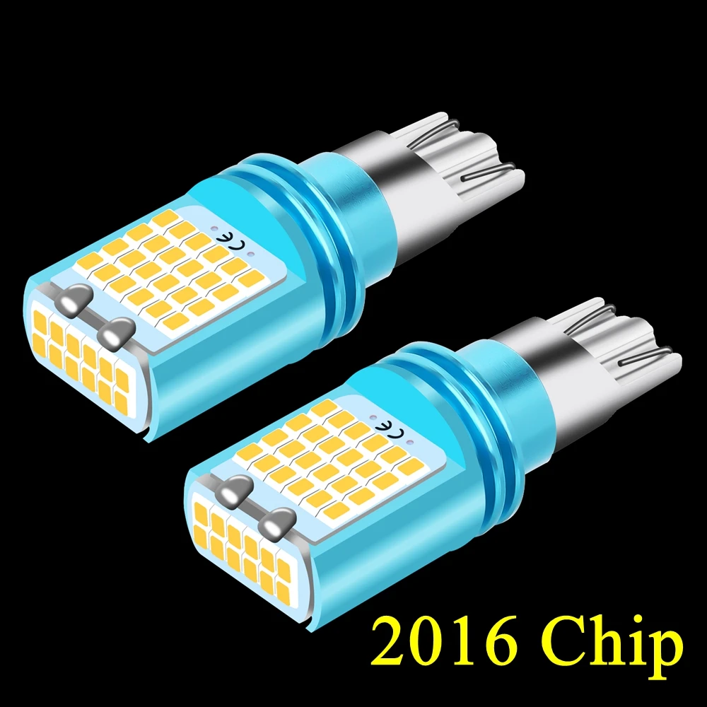 2 шт. T15 LED W16W Светодиодные лампы Супер Яркие 2016 Чипы Авто Резервный Фонарь Заднего хода WY16W Поворотники Автоматический Стоп-сигнал Красный Белый Желтый