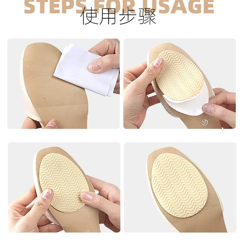 2PCS Shoe Sole Protector Anti-Slip Replacement Rubber Soles Outsoles for Shoes Repair Mat High Heels Self-Adhesive Bottom Sheet