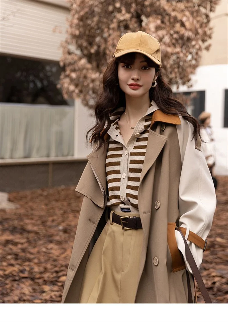 Khaki Trench Coat Side View