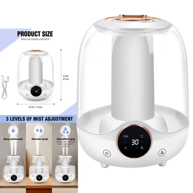 3 IN 1 Humidifiers For Bedroom Cool Mist Humidifiers 1