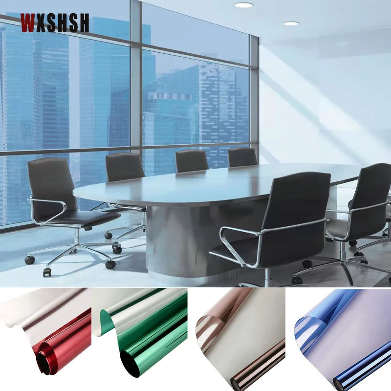 UV heat insulation film mirror film No glue Self-adhensive foil window sticker Removable solar home decor 80cmx5m