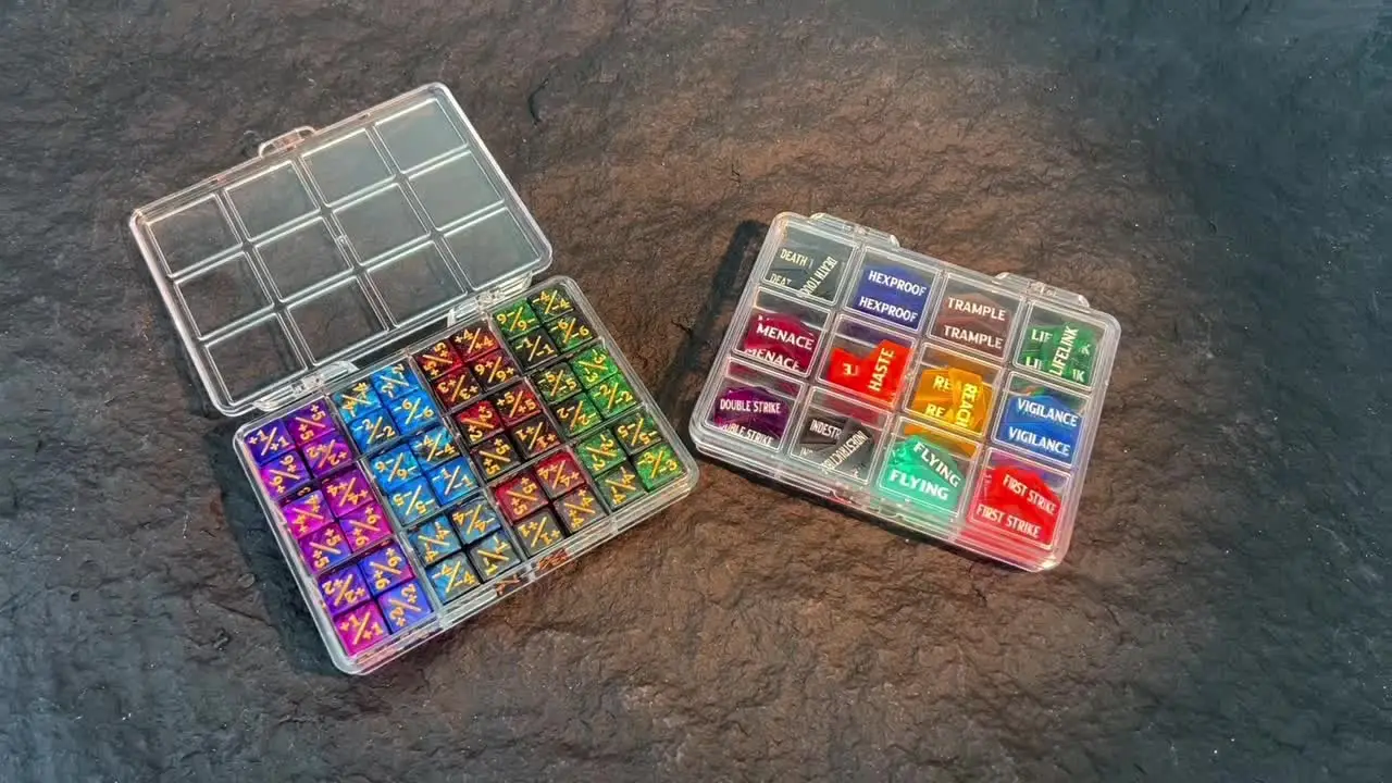 130PCS MTG Counter Set - Keyword Tokens & Life Counter Dice For Magic The Gathering Game Accessories
