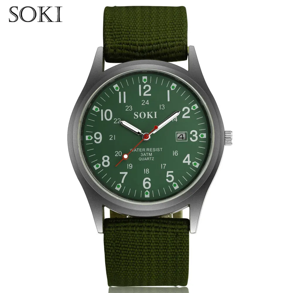 Men Nylon Strap Sports Men's Watch Fashionmale Classic Luxury Big Dial Quartz Wristwatch Clock Gift Relogio Masculino Relojes
