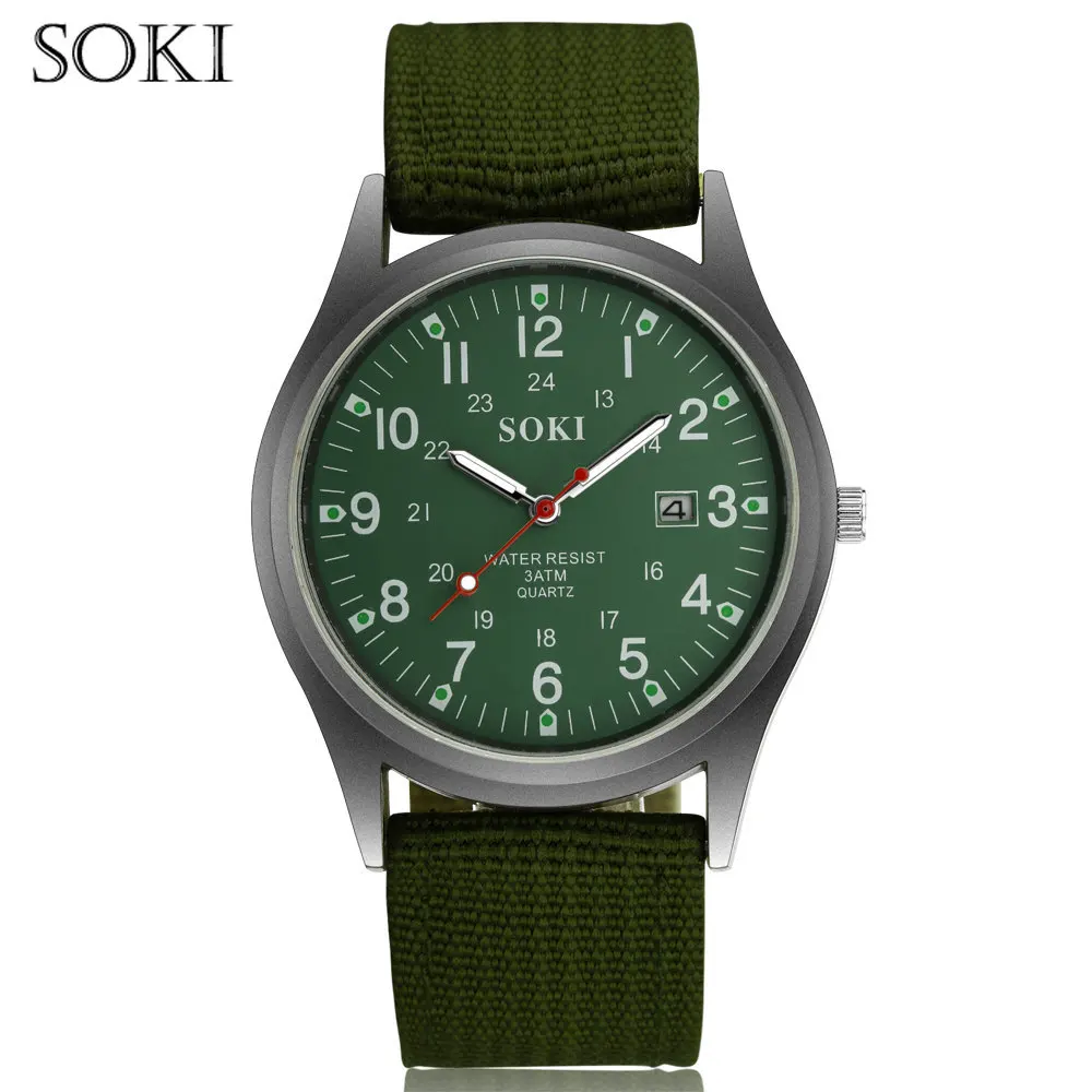 Men's Watch Fashion Sports Nylon Strap Quartz Wristwatch Male Classic Luxury Big Dial Clock Gift Relogio Masculino Relojes 3