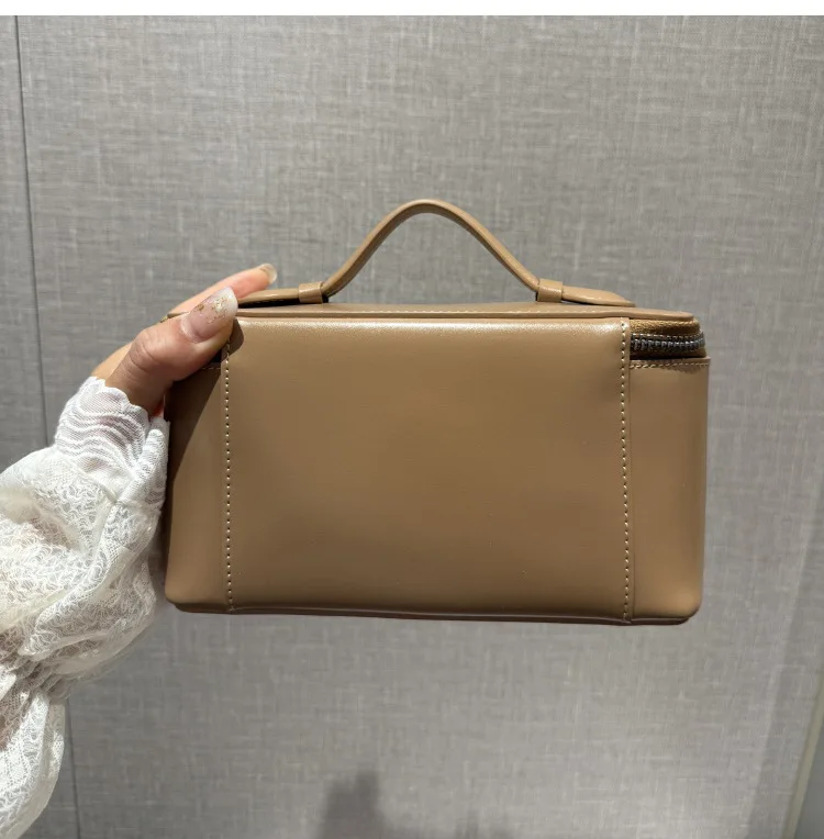 Tragbare Kosmetiktasche aus echtem Leder, große Kapazität, Organizer für Schmuck, Hautpflege, kleine Reise-Aufbewahrungstasche, Make-up-Tasche – Detail 20