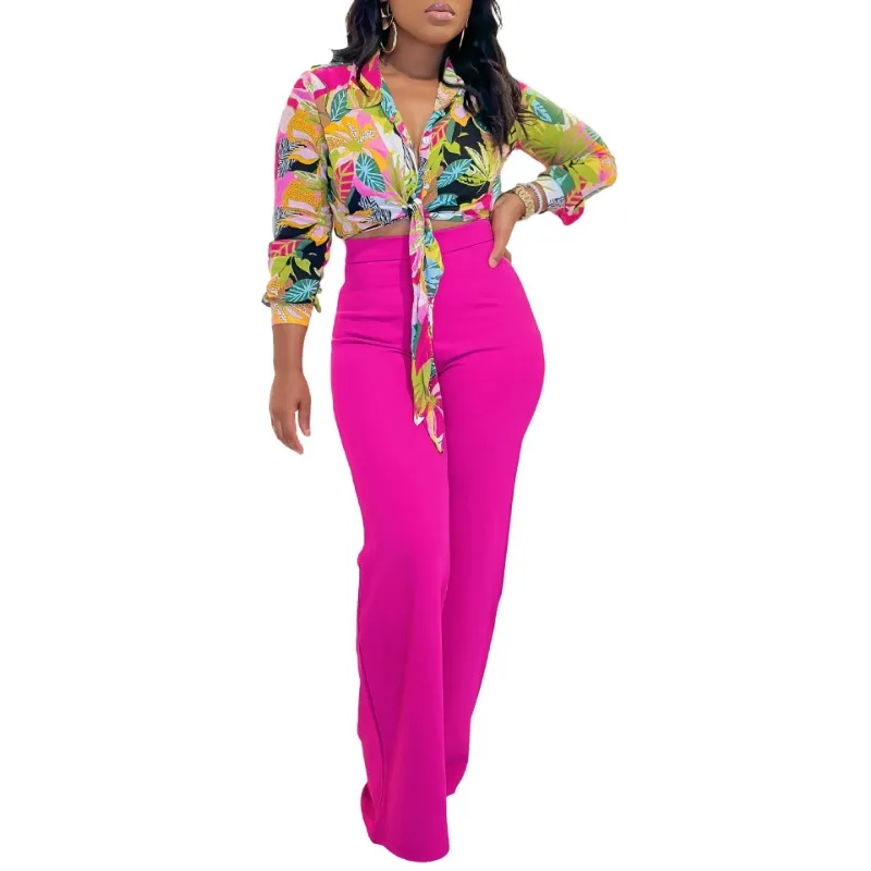 2 Piece Women Sets Dashiki African New Arrival Spring Autumn Matching Sets Two Pieces Sets Top Pants Suits Outfits Clothing