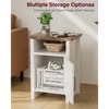 Modern Nightstand with Shelf and Barn Door, Set of 2 for Bedroom, Nightstand 5