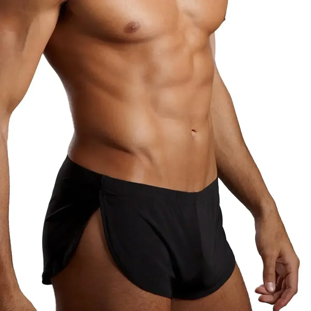

Мужские Panties Rise Split Waistband Underpants Shorts Man Sportswear Underwear Elastic Side Трусы 2022low Pajamas