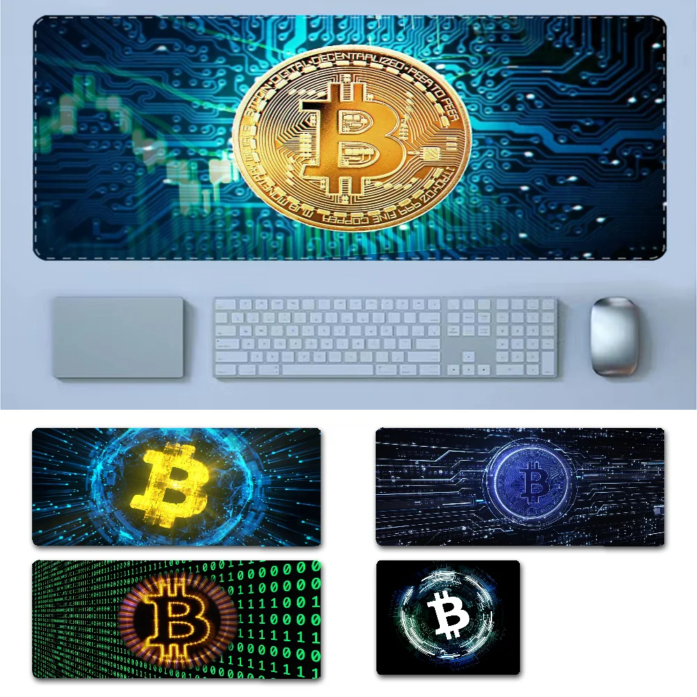 

Bitcoin Mousepad Cute Durable Rubber Mouse Mat Pad Size for Game Keyboard Pad