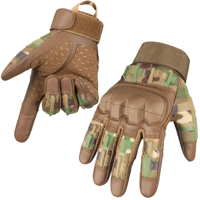

Outdoor Tactical Gloves Camouflage Rubber Protective Non-slip Full Finger Touch Screen CS Fighting Riding Hunting Airsoft Gloves