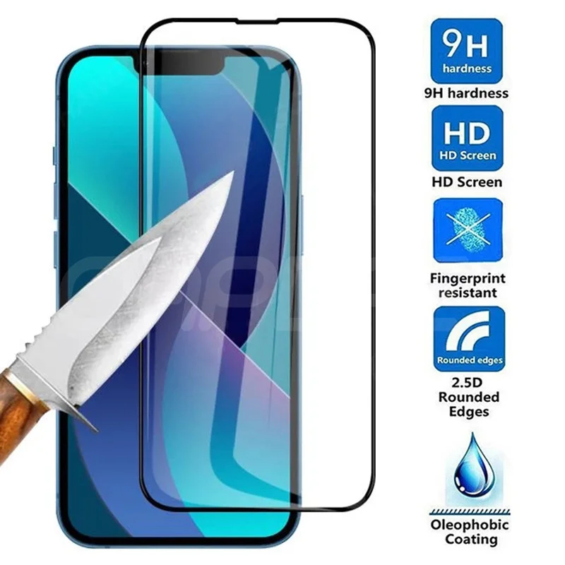 Защитное стекло с полным покрытием для iPhone 13 12 11 Pro Max Защита экрана mini X XR XS |