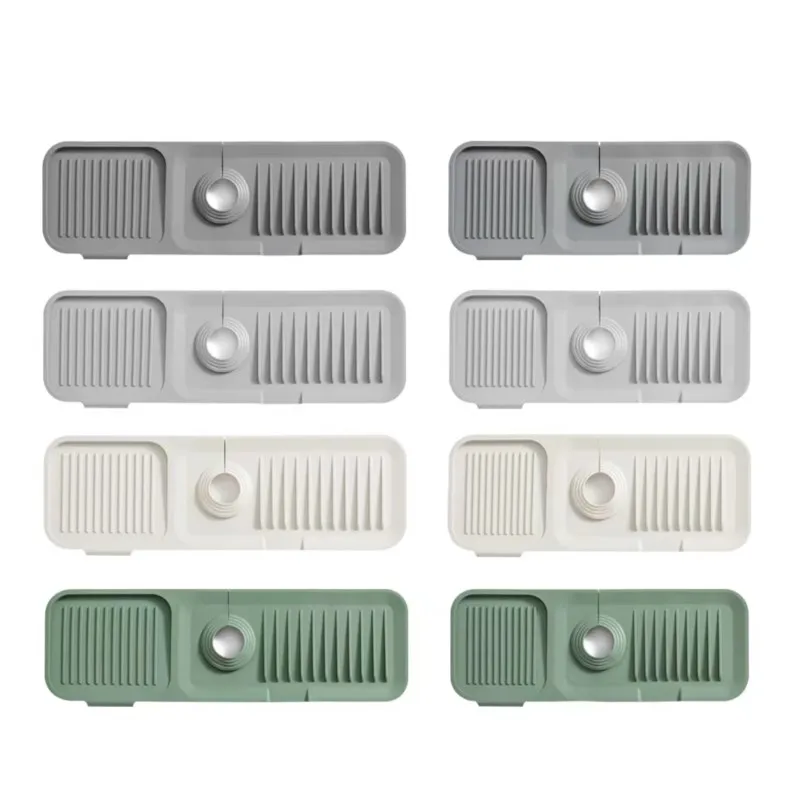 New Kitchen Silicone Faucet Mat For Sink Sponge Drain Rack Sink Mat Faucet Splash Catcher Bathroom Countertop Protector