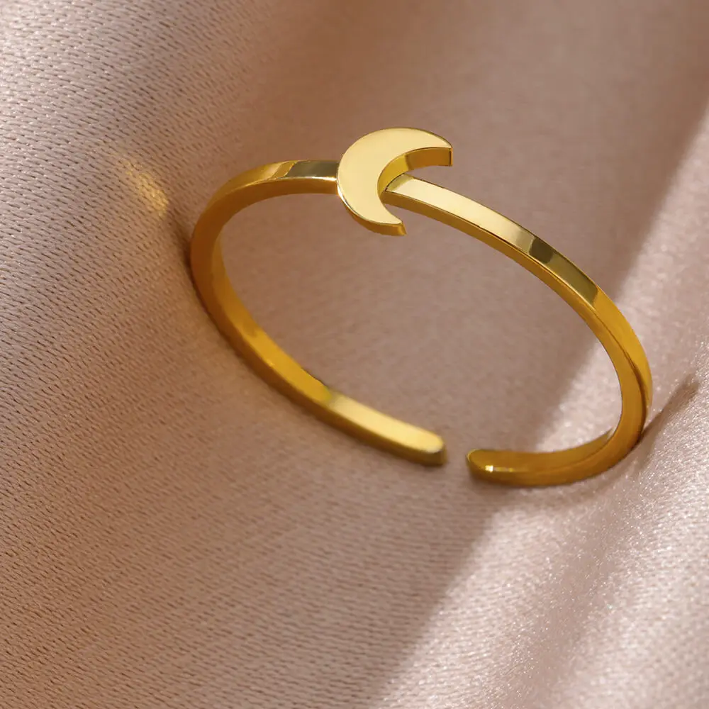 Stainless Steel Small Heart Rings For Women Gold Color