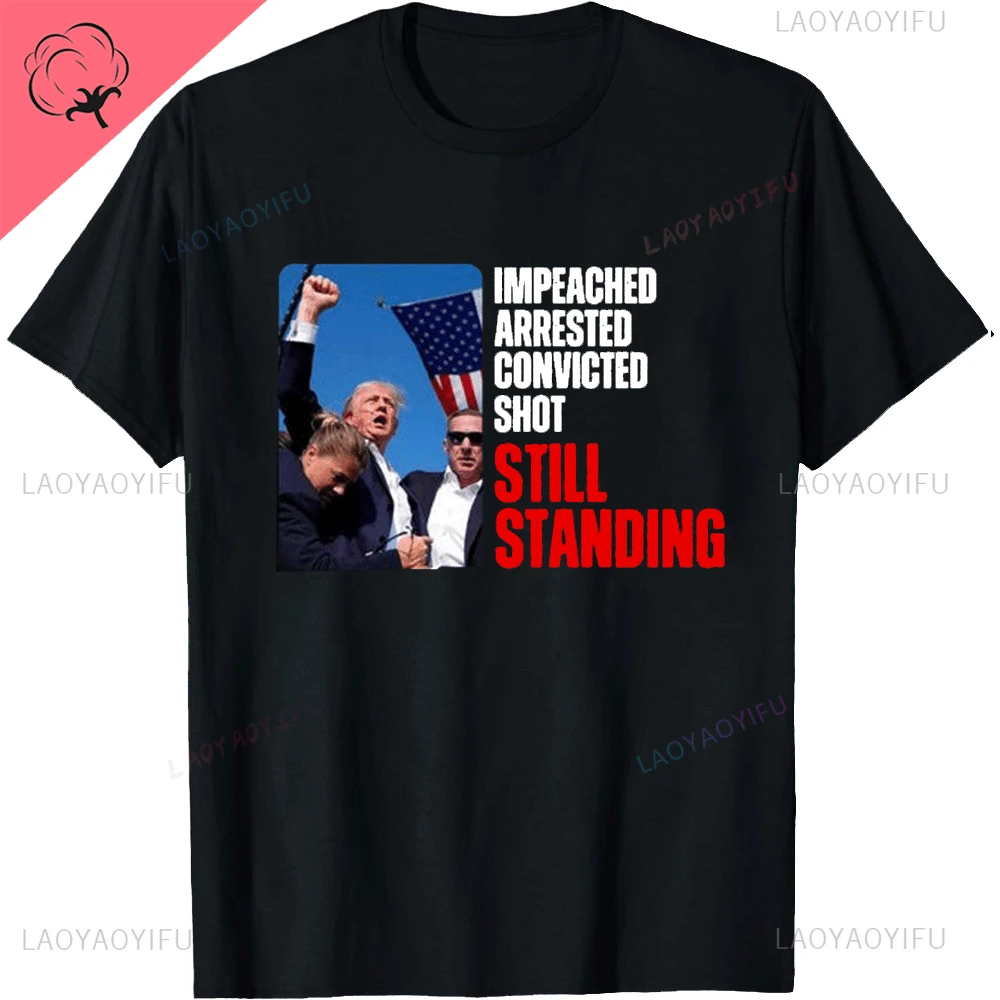Trump and Cat T-Shirt Funny Trump Shirt Funny Political Tee Stranger Things Harajuk Tops Men Women Kawaii Grunge Cotton Clothes