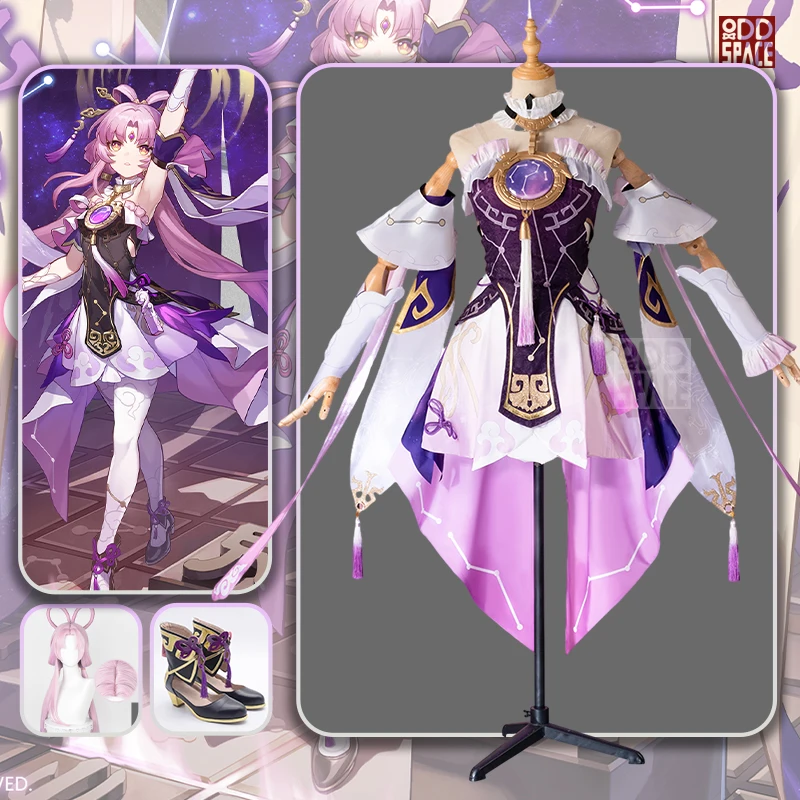 

Fu Xuan Cosplay Costume Game Honkai Star Rail Cosplay Wig Suit Women Dresse Uniform Party Carnival Set Halloween Costume Rolepla