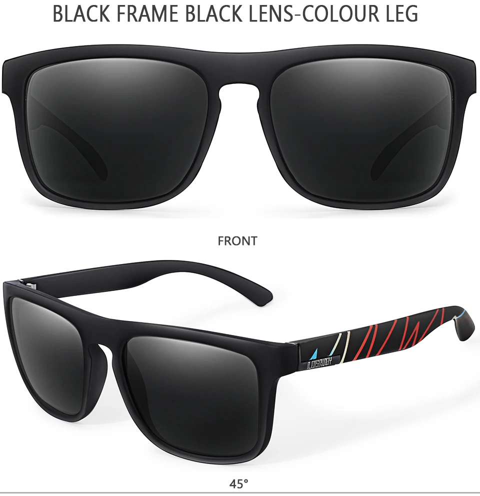 LOISRUBY Brand Design Square Cycling Sunglasses Men Polarized Sun Glasses UV400 Eyewear Women Shades oculos de sol_voghion.com