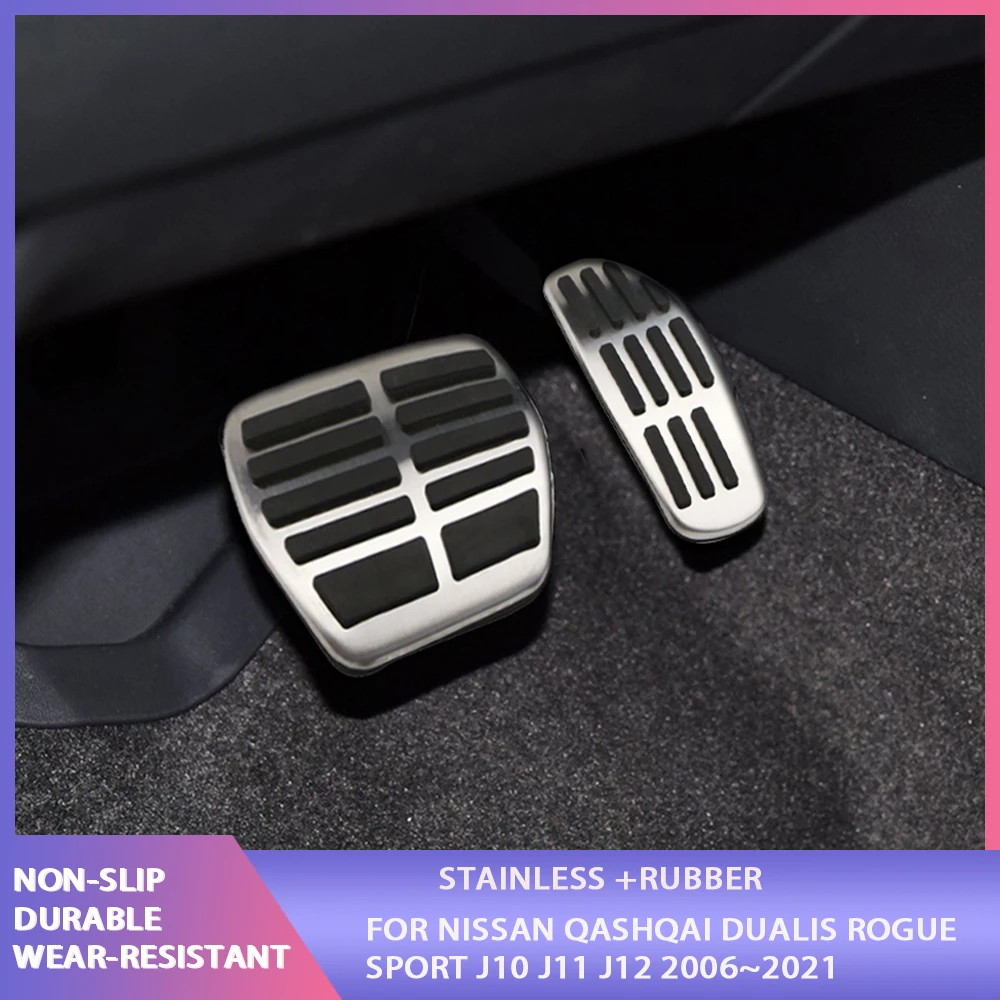 Gas Fuel Brake Pedal Pads Cover AT MT For Nissan Qashqai J11 2014-X-Trail Rogue T32 Sentra SR Kicks Altima Micra car accessories car pedals pedal cover