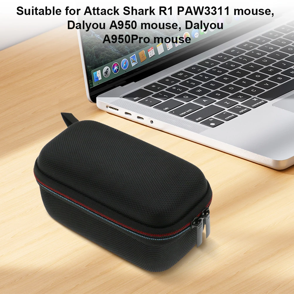 Gaming Mouse Case Portable EVA Hard Storage Bag Travel Case for Attack Shark R1 PAW3311 for DAREU A950 Wireless Gaming Mouse