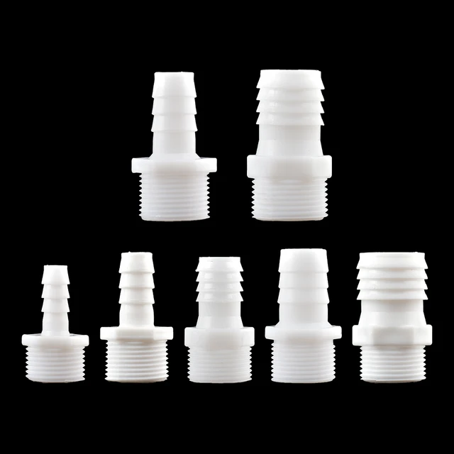 Műanyag Cső Illesztése 10/12/11/16/22/25 Mm -Es Tömlő Barb Farok 3/4 "Bsp Férfi Szál Csatlakozó Ízületi Rézcsatlakozó Adapter 1Pc