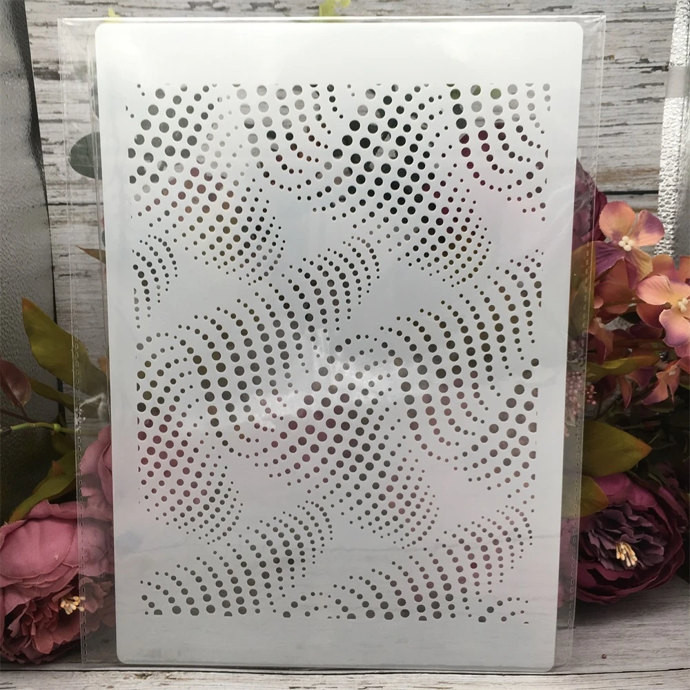 A4 Leaves Texture Decorative Stencil for DIY Projects and Wall Art