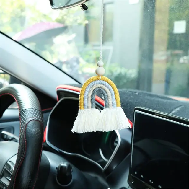 수제 면로프 자동차 펜던트로 차량과 가정 장식