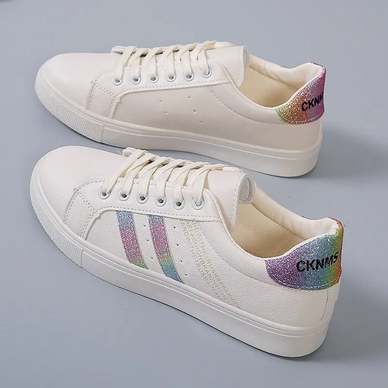 Women Sneakers Autumn Casual Walking Shoes Flat Lace Up Flat-bottomed Casual Shoes