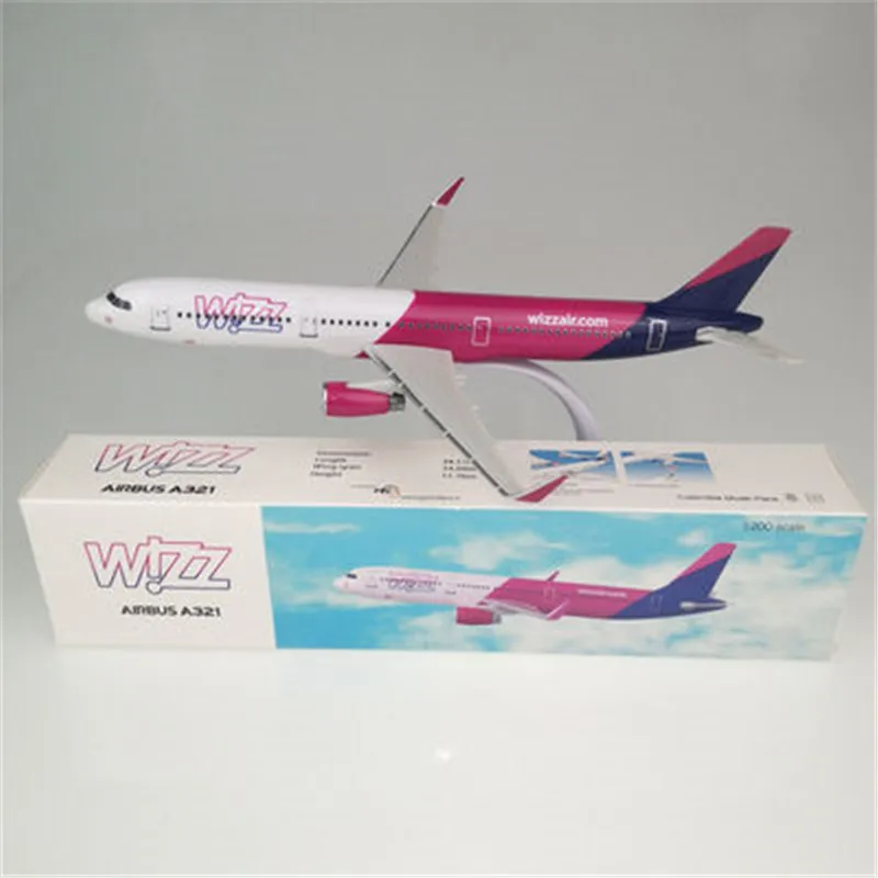 1/200 Scale WIZZ AIR A321 Aircraft Model Toy with Base