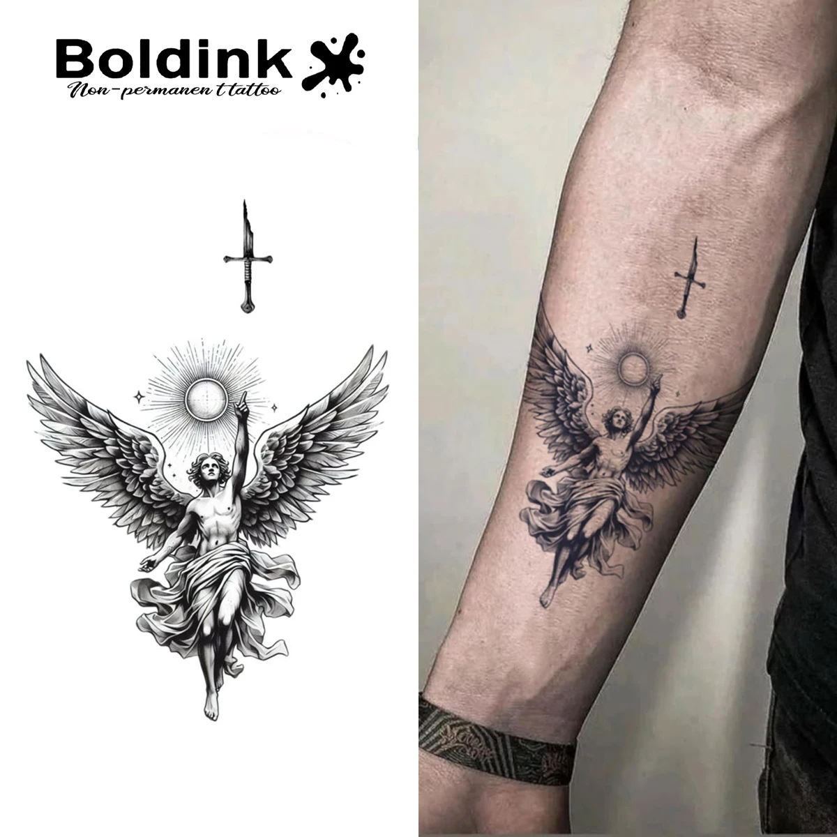 Anjo Arcanjo Tattoo: A Escolha Perfeita para Quem Busca Tatuagem Temporária  com Estilo e Durabilidade, image size:1200x1200