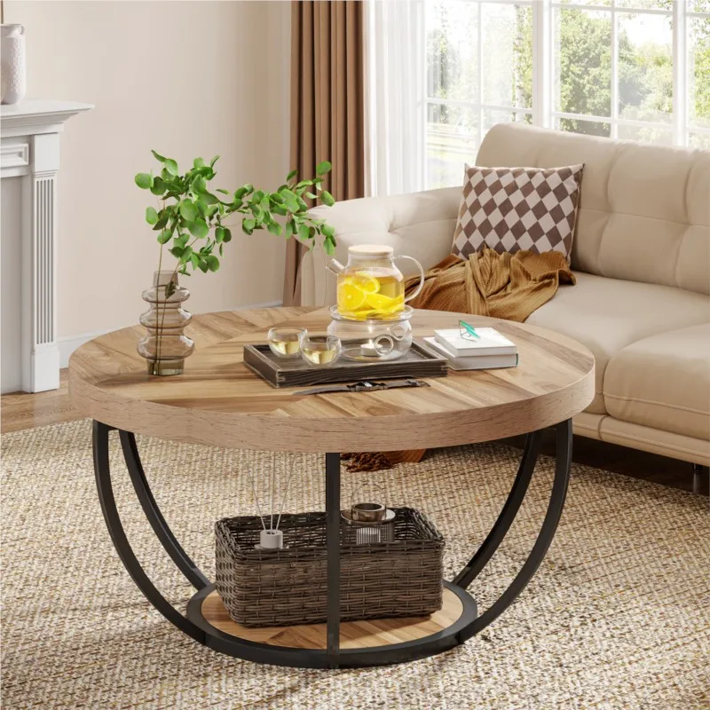 Mini Round Coffee Table Homestay Hotel Light Luxury Mini Apartment Sofa Tea Table 커피 테이블
