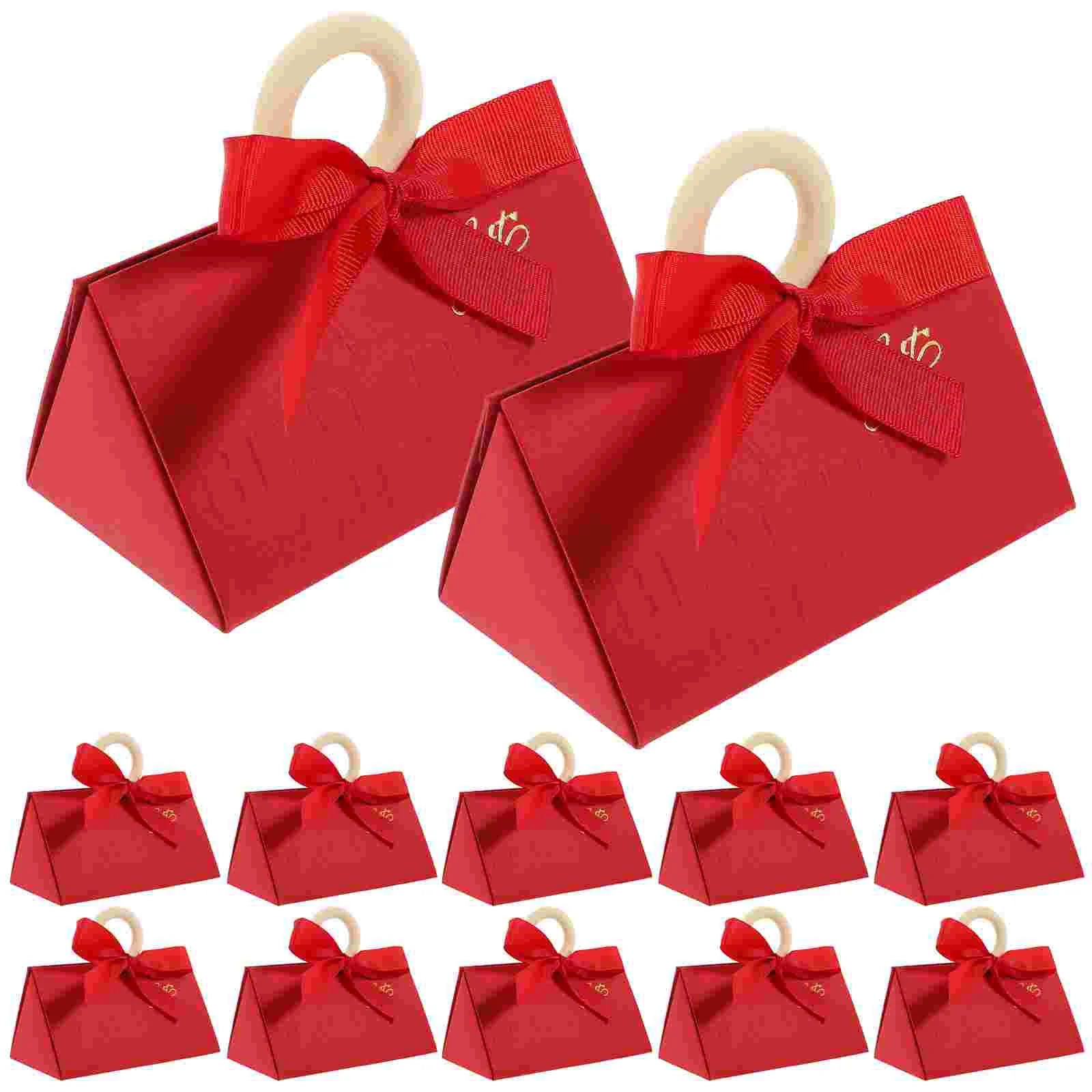 

20 Pcs Candy Candy Candy Gifts Triangle Wedding Candies Box Favor Boxes for Bulk Goodies Red Holder Candy Party Supplies Bride