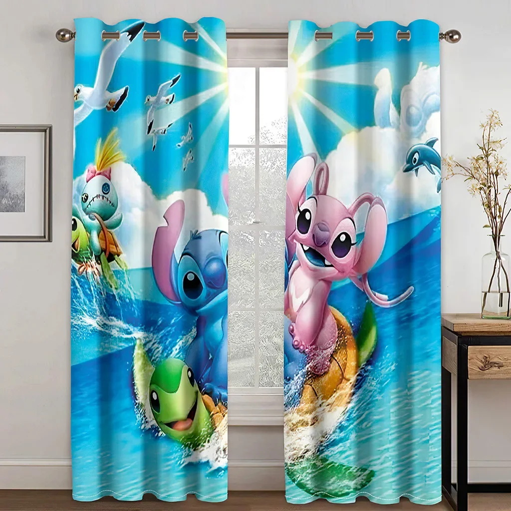 Disney Blackout Curtains Lilo & Stitch Thermal Insulated Darkening Window Drapes for Kids Bedroom Décor 2 Panels Rings Top 5