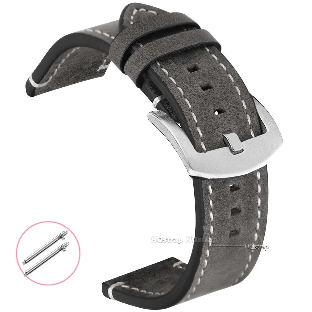 Vintage-Style Leather Quick Release Watch Strap | Premium Replacement Band