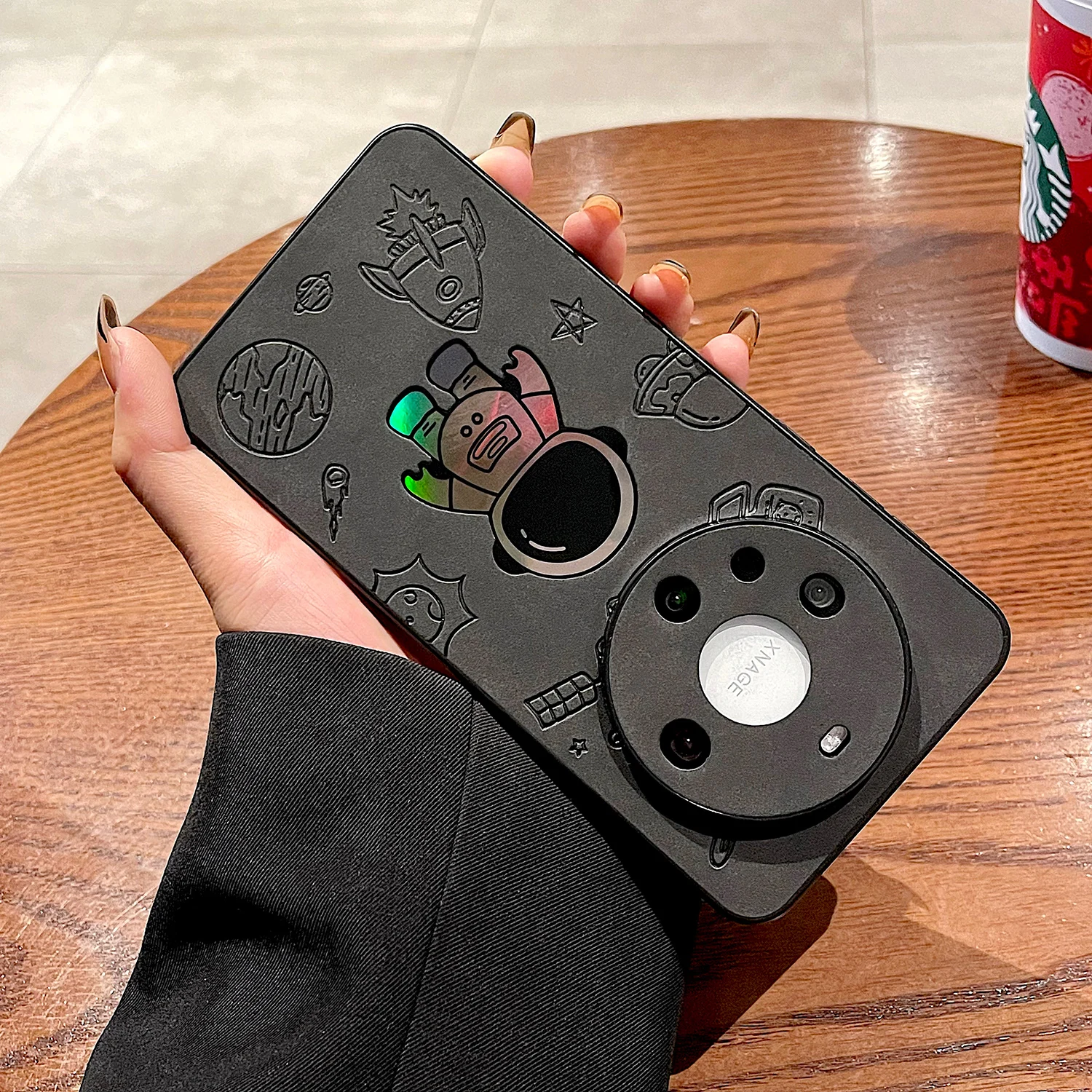 Coque de téléphone rigide en cuir d'astronaute Laser, étui arrière antichoc antichoc pour Huawei P60 Mate 60 50 40 30 Pro_voghion.com