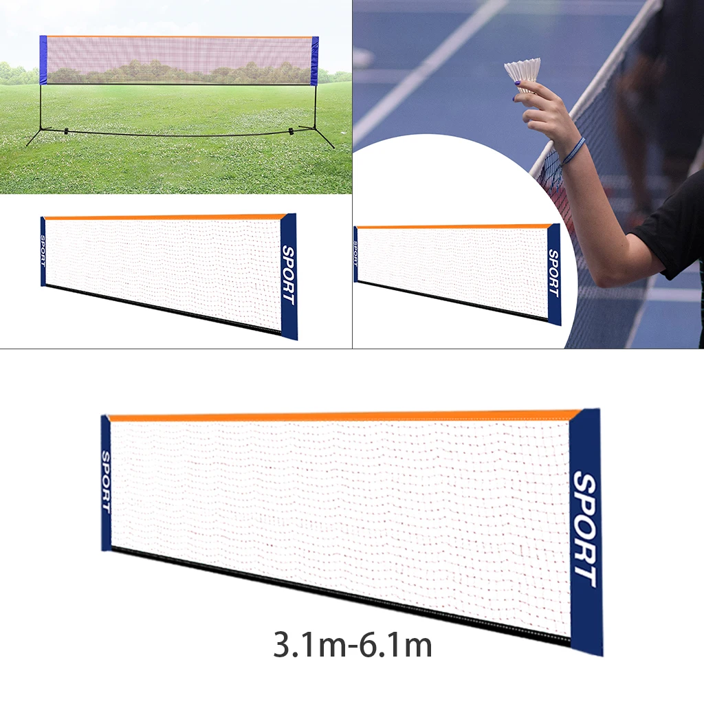 Portable Badminton Net Set Tennis Soccer Volleyball Replacement Network for Indoor Outdoor Sport Backyard Beach Games