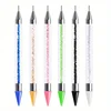 Nails Art Brush For Manicure Double Head Point drill pen Dot Painting Point Pen Rhinestone Picker Wax Pencil Crystal Handle Tool 2