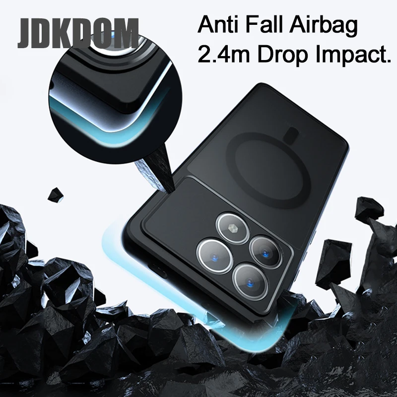 Magnetic Matte Phone Case with Enhanced Durability and Sleek Design