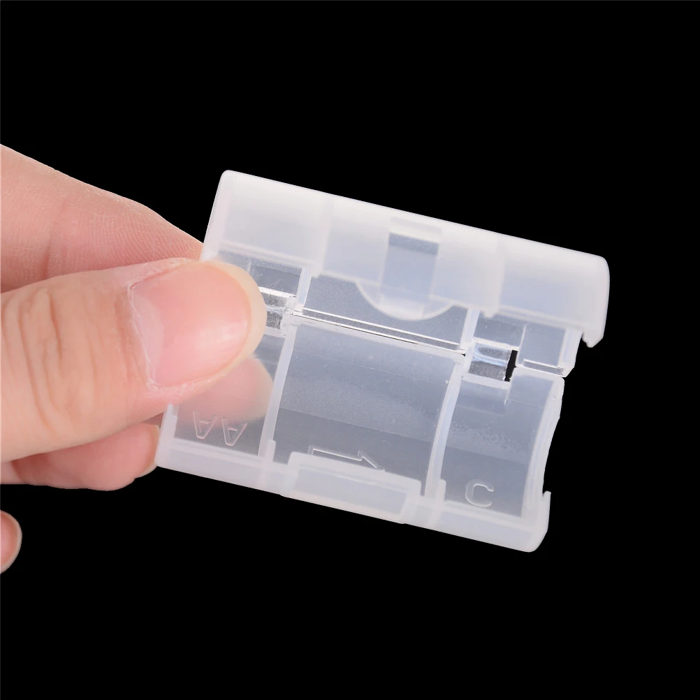 4Pcs   AA Battery To Size C Battery Cases Box Adapters Converter Holder Switcher Converter images - 6