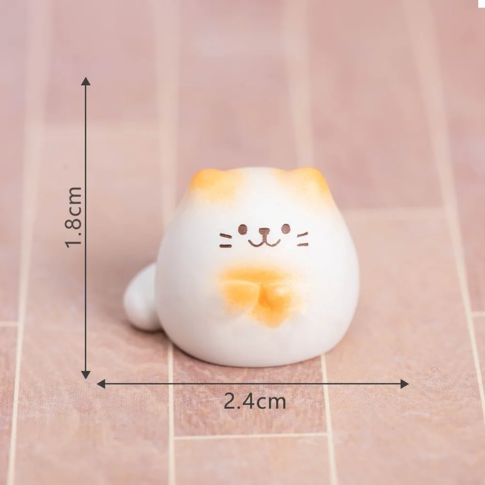 Charming DIY Cartoon Cat Resin Miniature Desktop Figurine Decor