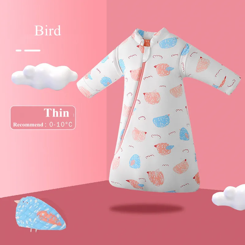 silk sheets LZH 2022 Autumn Winter Sleeping Bag For Baby Pure Cotton Pajamas For Newborn Baby Boys Girls Clothes 0-5T Anti-Kick Sleeping Bag baby seat support rope Bedding